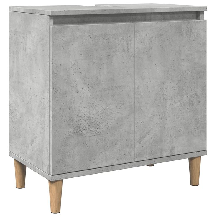 Kylpyhuoneen allaskaappi betoninharmaa 58x33x60 cm tekninen puu (57113)