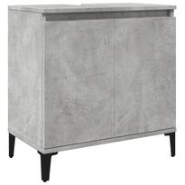 Kylpyhuoneen allaskaappi betoninharmaa 58x33x60 cm tekninen puu (57116)