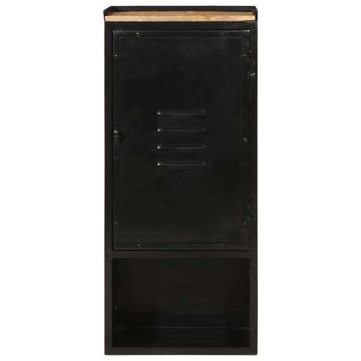 Kylpyhuoneen kaappi 40x27x90 cm rauta ja täysi mangopuu (58562)