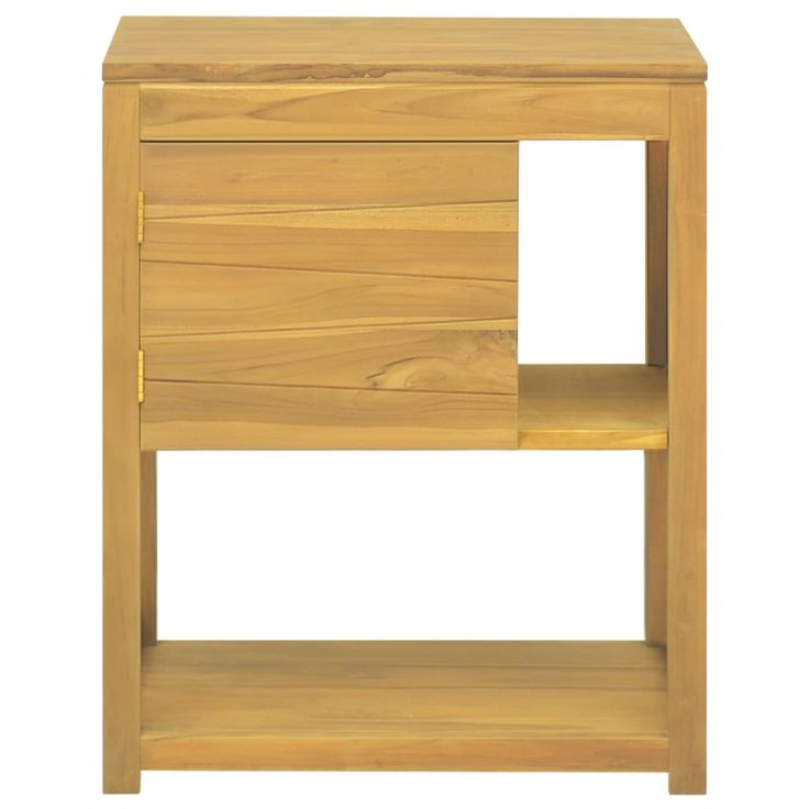 Kylpyhuoneen kaappi 60x40x75 cm täysi tiikki (38237)