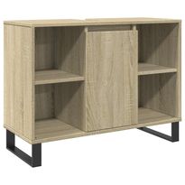 Kylpyhuoneen kaappi Sonoma-tammi 80x33x60 cm tekninen puu (49681)