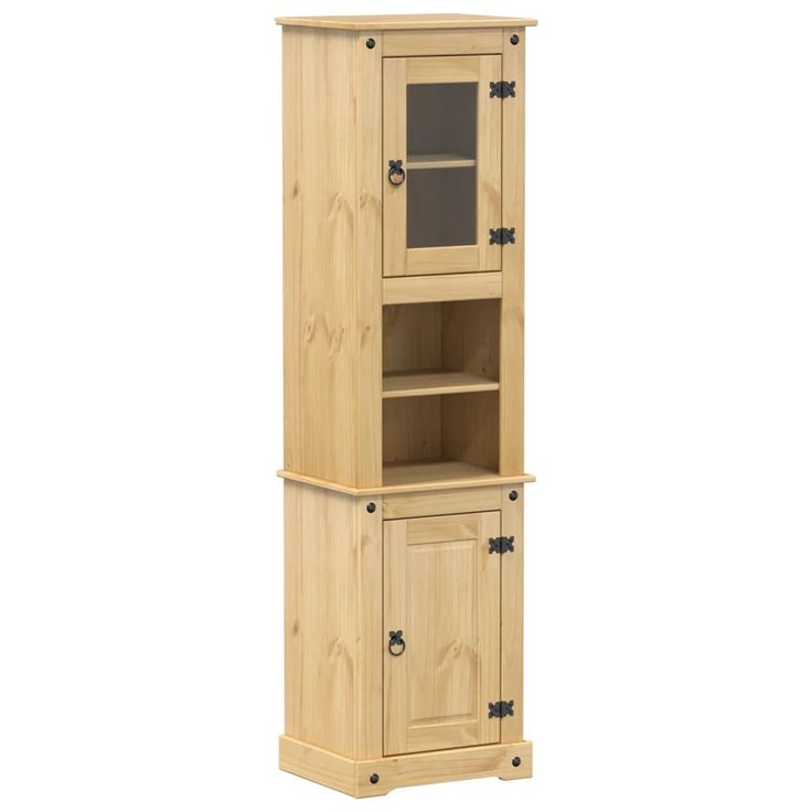 Kylpyhuoneen korkea kaappi Corona 50x40x185 cm täysi mänty (02792)