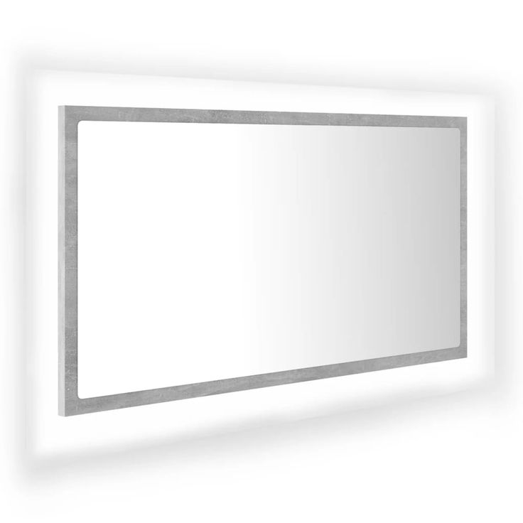 Kylpyhuoneen LED-peili betoninharmaa 80x8,5x37 cm akryyli (04928)