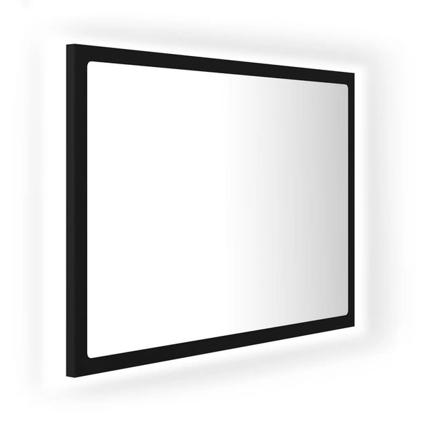 Kylpyhuoneen LED-peili musta 60x8,5x37 cm akryyli (04917)