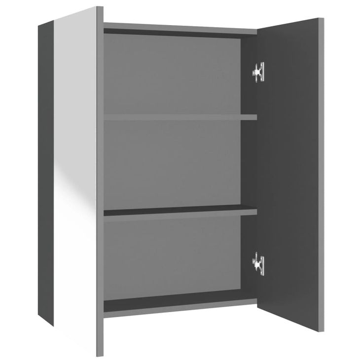 Kylpyhuoneen LED-Peilikaappi 60x15x75 cm MDF antrasiitti (31529)