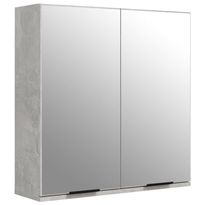 Kylpyhuoneen LED peilikaappi betoninharmaa 64x20x67 cm (11317)