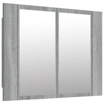 Kylpyhuoneen LED-Peilikaappi, tekninen puu, 60x12x45 cm, eri värejä (08764)