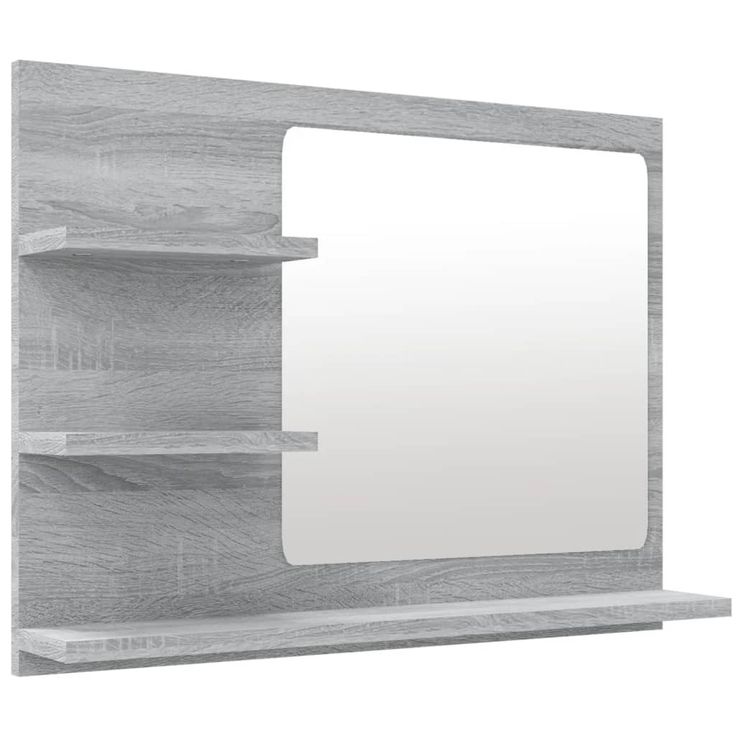 Kylpyhuoneen peili harmaa Sonoma 60x10,5x45 cm tekninen puu (15661)