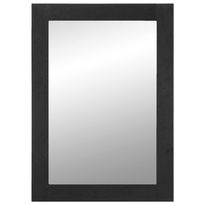 Kylpyhuoneen peili musta 50x70x2,5 cm suunniteltu puu messinki (17679)