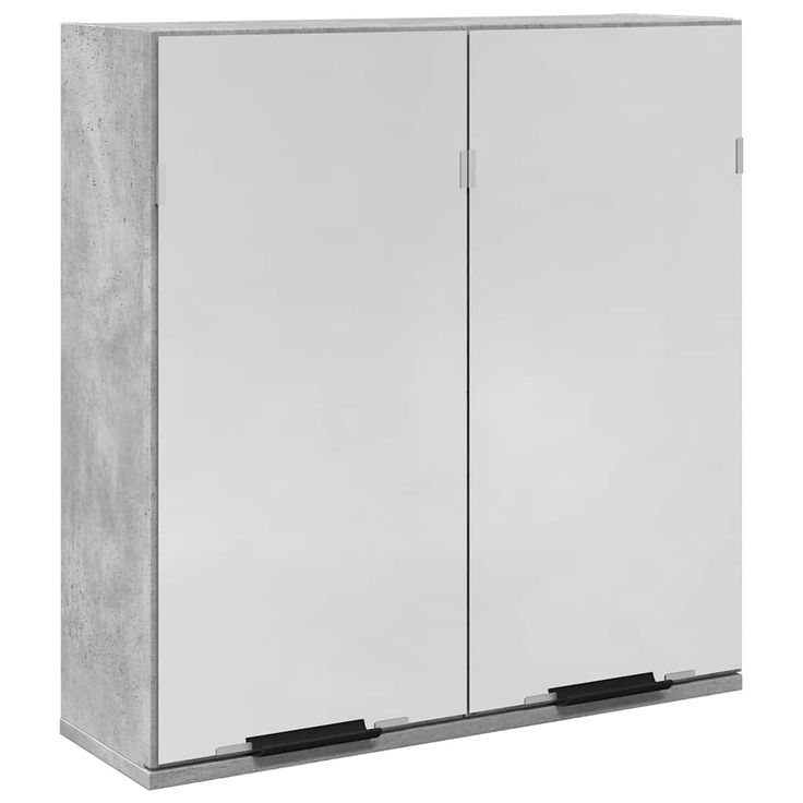 Kylpyhuoneen peilikaappi betoninharmaa 64x20x66,5 cm lastulevy (56939)