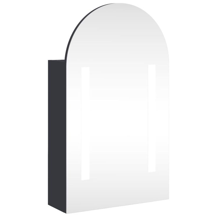 Kylpyhuoneen peilikaappi LED-valolla kaari harmaa 42x13x70 cm (57974)