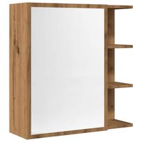 Kylpyhuoneen peilikaappi tammi 62,5x20,5x64 cm tekninen puu (56178)