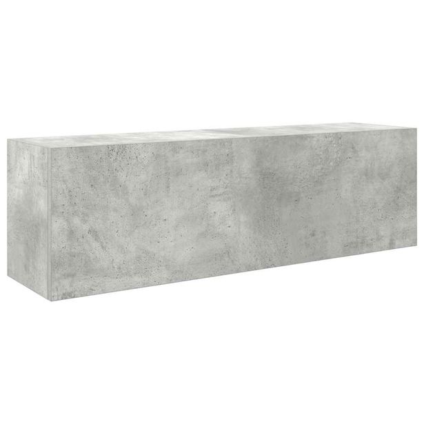 Kylpyhuoneen seinäkaappi betoninharmaa 100x25x30cm tekninen puu (60097)