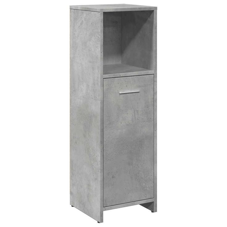 Kylpyhuonekaappi betoninharmaa 30x30x95 cm lastulevy (56032)