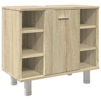 Kylpyhuonekaappi Sonoma-tammi 60x32x53,5 cm lastulevy (56142)