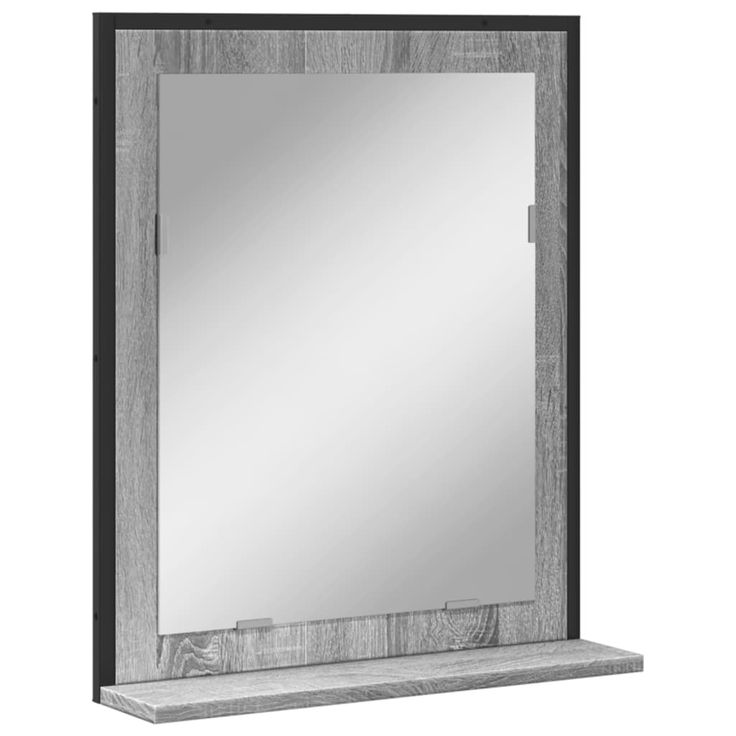 Kylpyhuonepeili hyllyllä harmaa Sonoma 50x12x60 cm tekninen puu (42419)