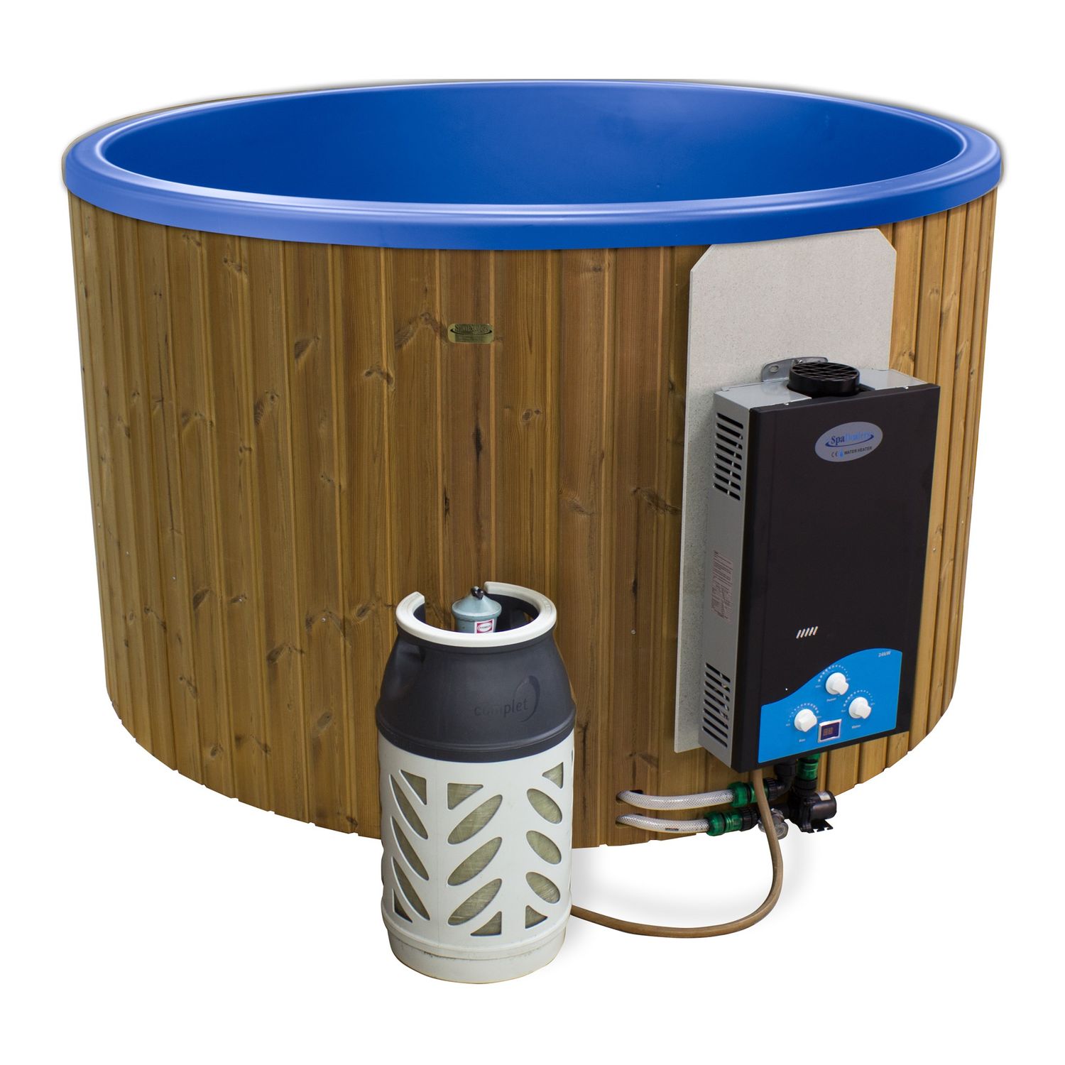 Kylpytynnyri kaasukamiinalla SpaDealers City-Palju, 4-6 hlöä, 1200l, brown/azul blue