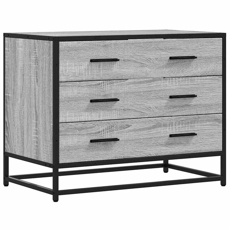 Laatikosto harmaa Sonoma 70x41x56 cm tekninen puu (49077)