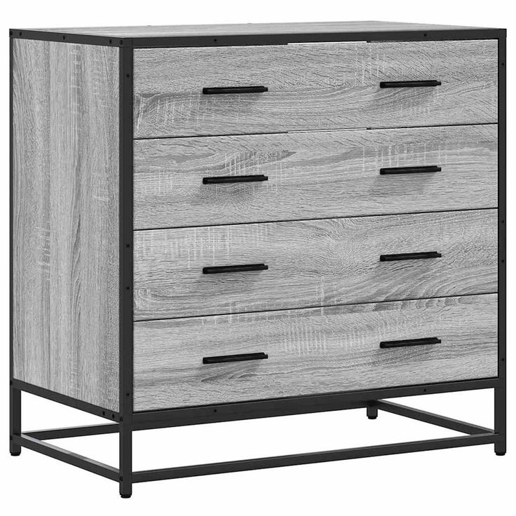 Laatikosto harmaa Sonoma 70x41x70 cm tekninen puu (49082)
