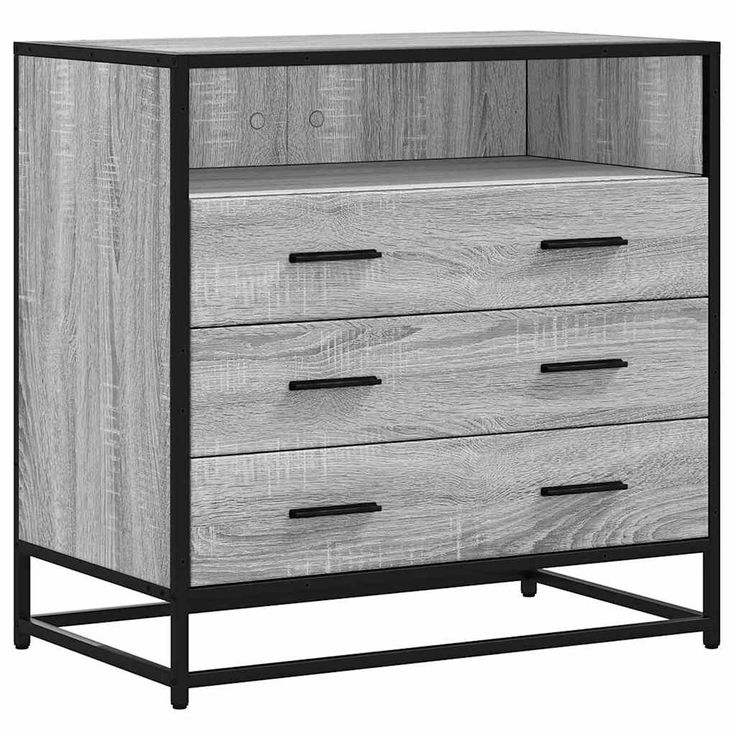 Laatikosto harmaa Sonoma 70x41x70 cm tekninen puu (49087)