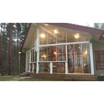 Terassin liukuovi Maakunnan Lasi, 3 osaa, eri värejä, mittatilaus