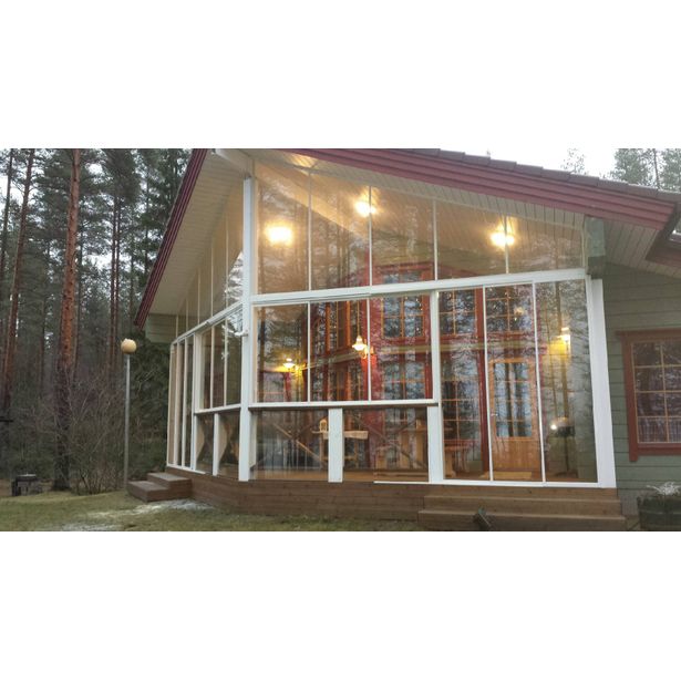 Terassin liukuovi Maakunnan Lasi, 2 osaa, eri värejä, mittatilaus