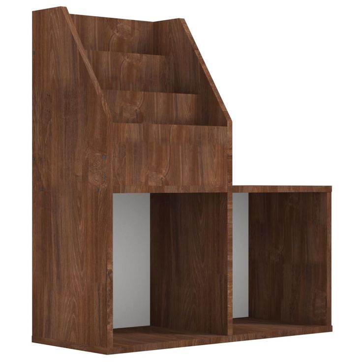 Lasten lehtiteline ruskea tammi 71x30x78,5 cm tekninen puu (39521)