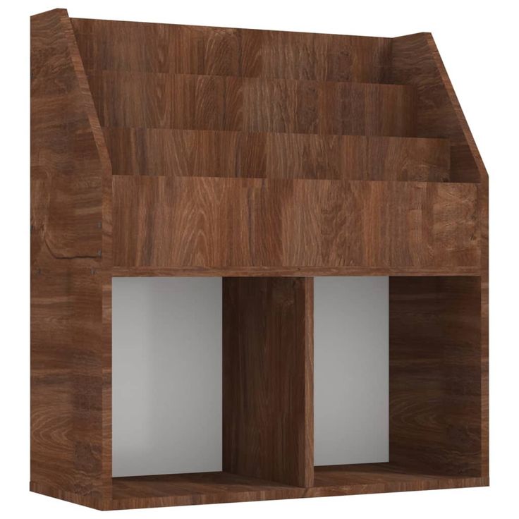 Lasten lehtiteline ruskea tammi 71x30x78,5 cm tekninen puu (39528)