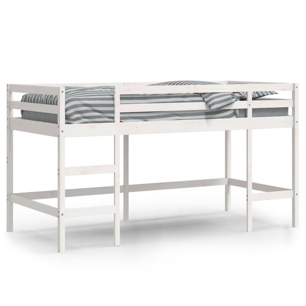 Lasten parvisänky tikkailla 90x190 cm täysi mänty (35901)