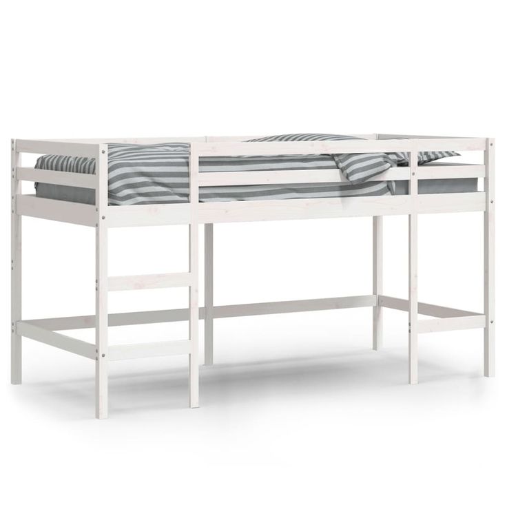 Lasten parvisänky tikkailla 90x190 cm täysi mänty (35901)