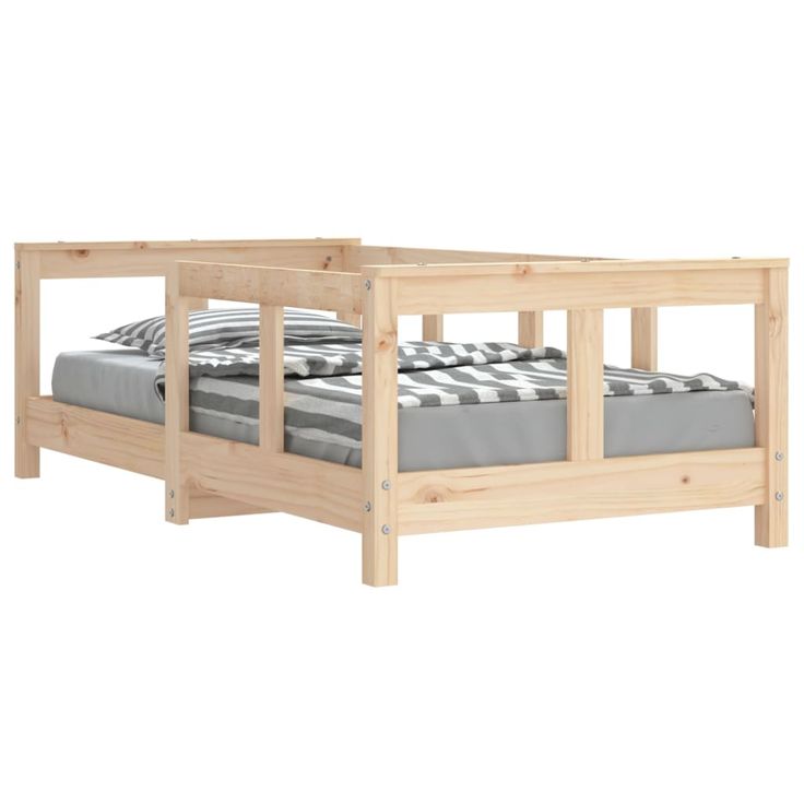 Lasten sängynrunko 70x140 cm täysi mänty (34426)