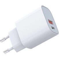 Latauspistoke Airam 2-osainen 20W USB-A+USB-C IP20, pikalataus