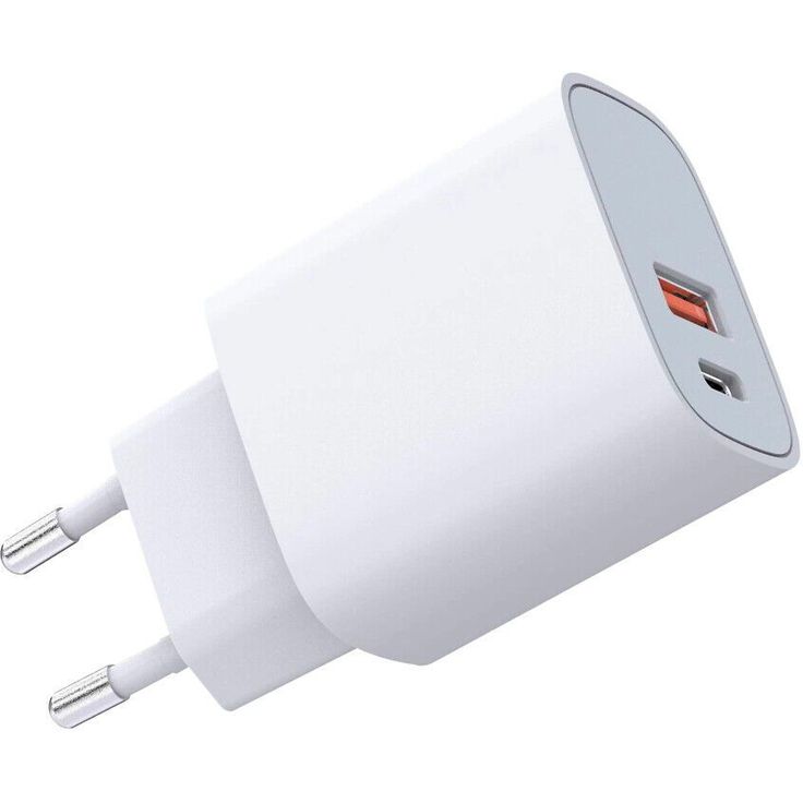 Latauspistoke Airam 2-osainen 20W USB-A+USB-C IP20, pikalataus