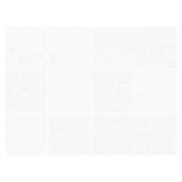 Lattialaatta Laattapiste LPC Berlin matta tasapintainen White 10x10cm