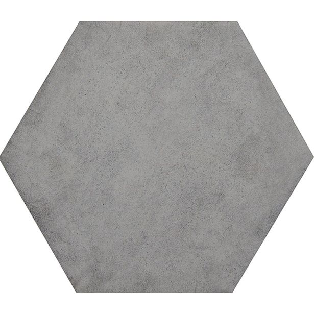 Lattialaatta Kymppi-Lattiat Concrete hex Antracite 14x16cm