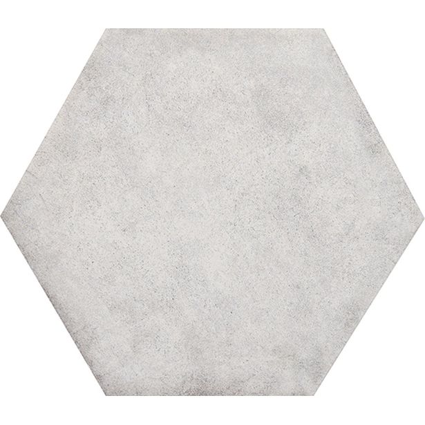 Lattialaatta Kymppi-Lattiat Concrete hex White 14x16cm