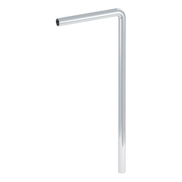 Vesilukon lattiaputki Prevex, 90° kulma, rst, DN32, 610x160mm
