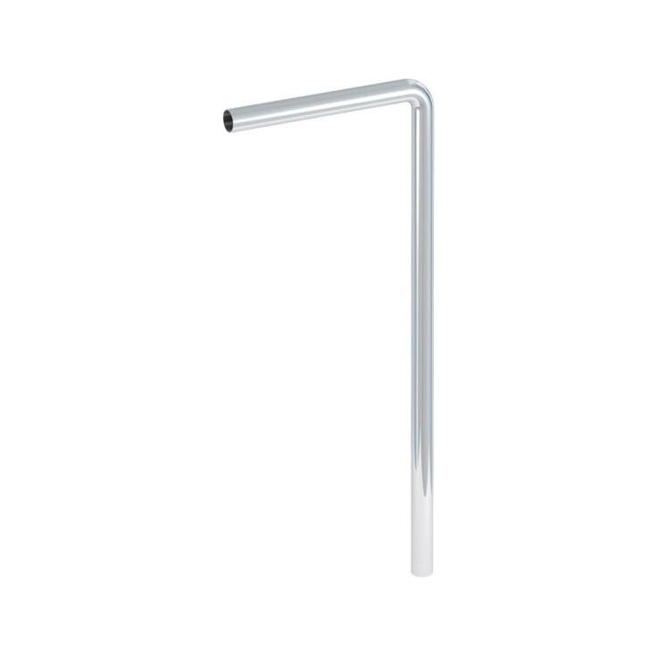 Vesilukon lattiaputki Prevex, 90° kulma, rst, DN32, 610x160mm