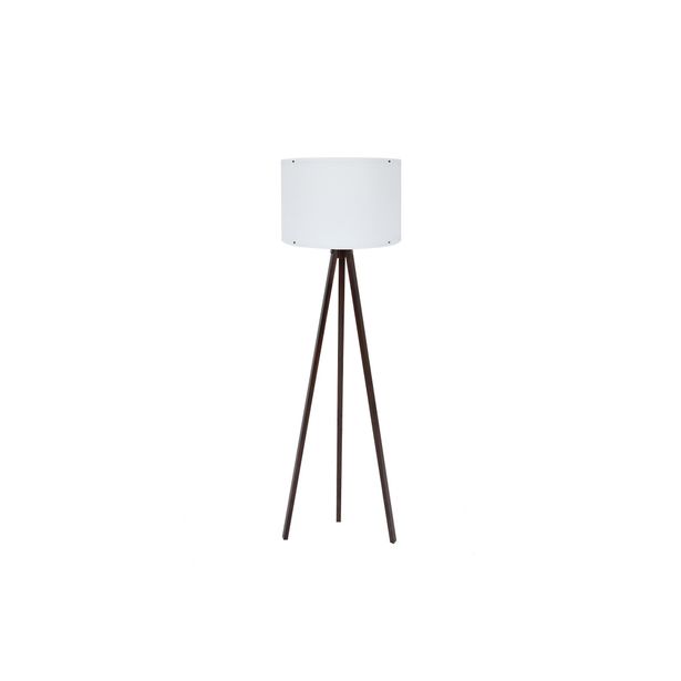 Lattiavalaisin Linento Furniture 128, valkoinen/pähkinäpuu