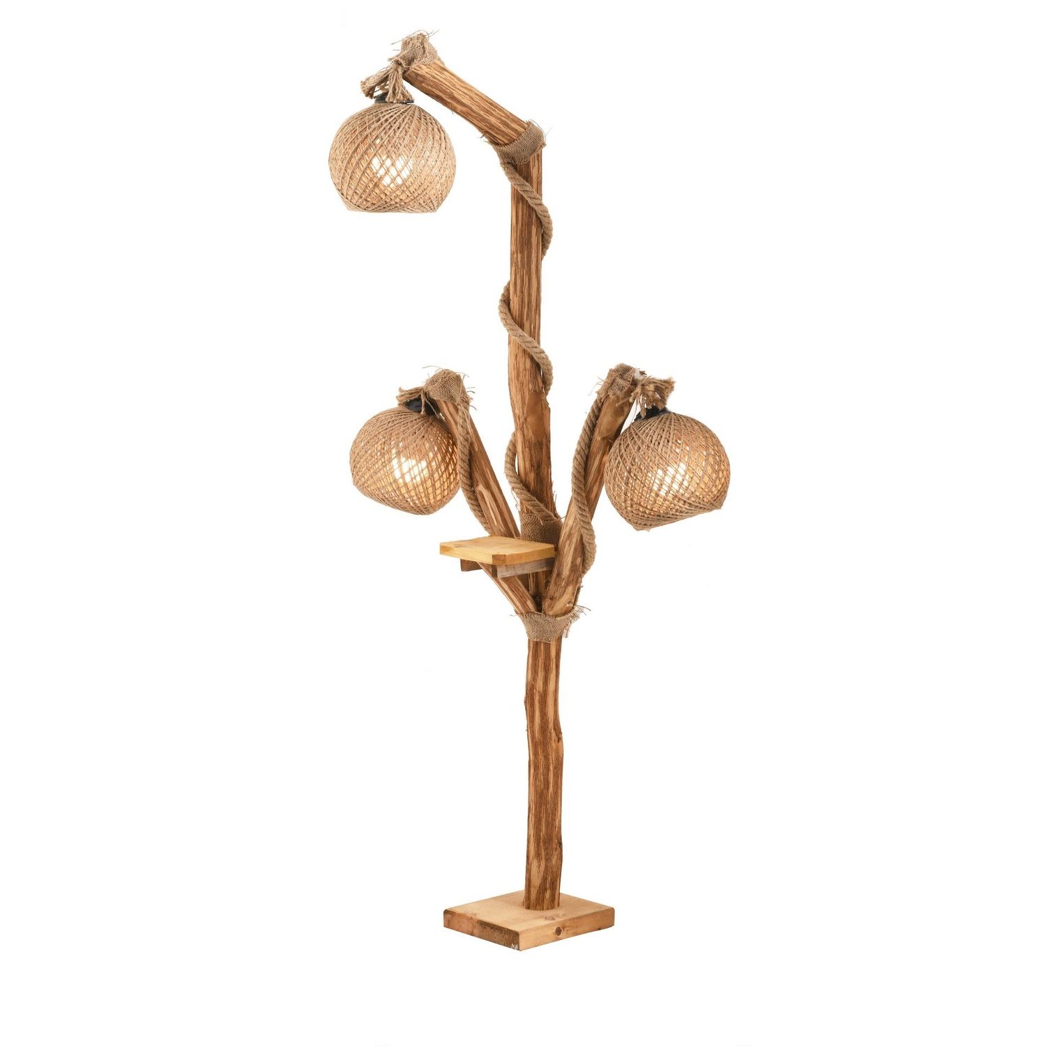 Lattiavalaisin Linento Lighting Triboretum, luonnollinen puu