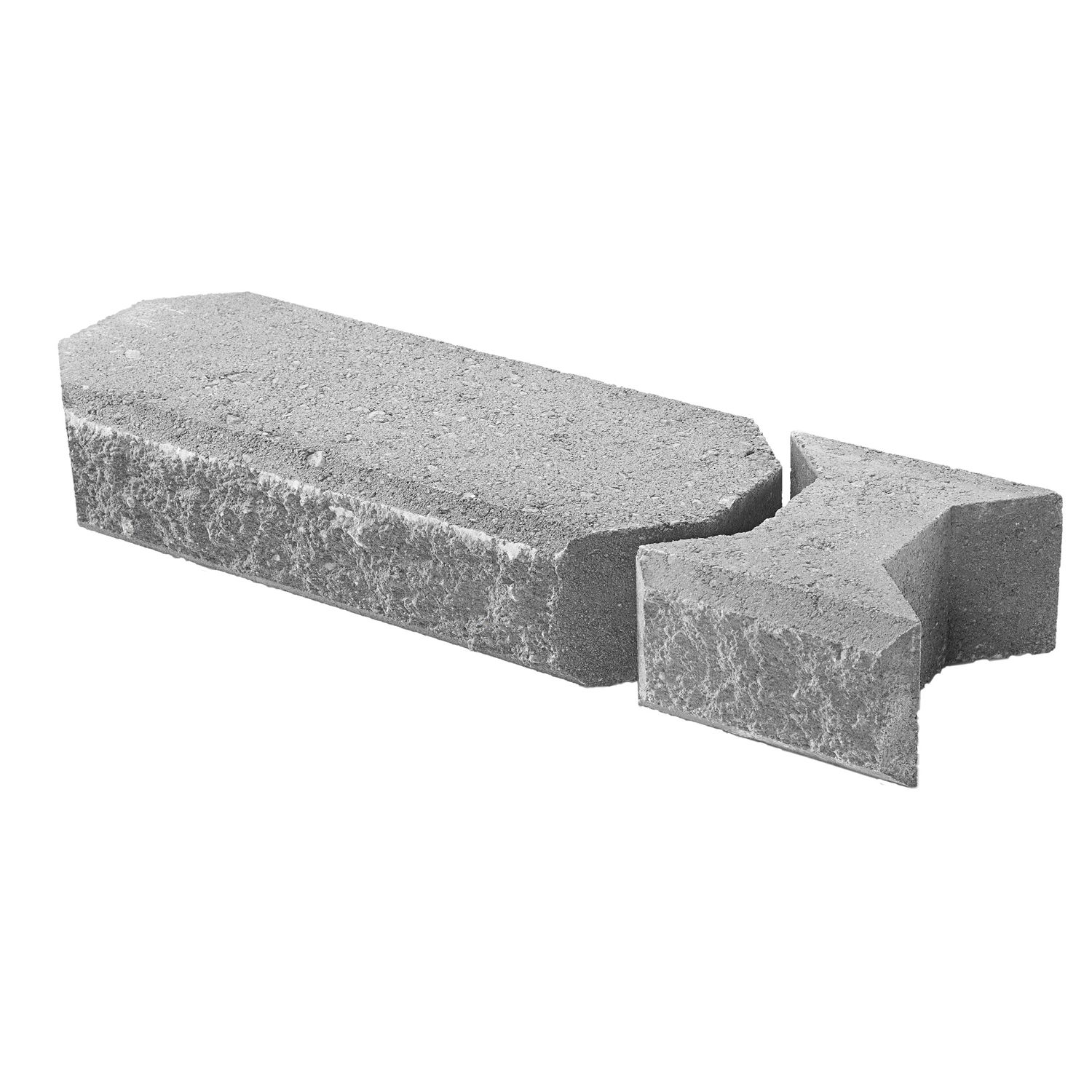 Lohkokansikivi Lakka, harmaa 480x200x100mm ja 80x200x100mm