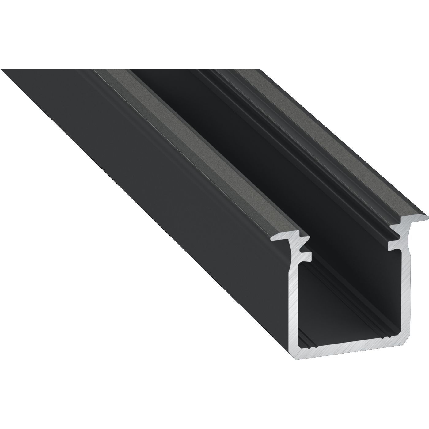 LED-asennusprofiili Lumines Uppo G, 22x18x2020mm, anodisoitu musta