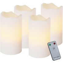 LED-pöytäkynttilä Star Trading Advent, 10cm, valkoinen, 4 kpl + kaukosäädin