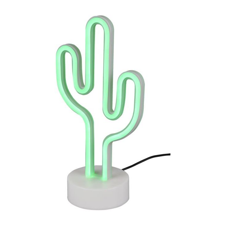 LED-pöytävalaisin Trio Cactus, valkoinen