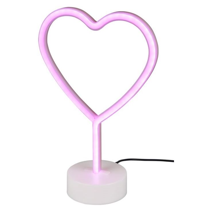 LED-pöytävalaisin Trio Heart, valkoinen