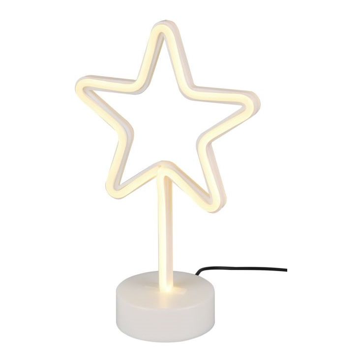 LED-pöytävalaisin Trio Star, valkoinen