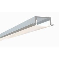 LED-asennuslista FTLIGHT Embed, läpikuultava kansi, 2000x23/17x8mm, alumiini