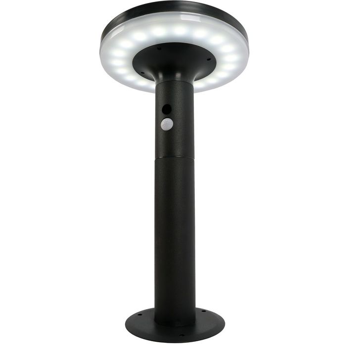 LED-aurinkokennopollarivalaisin Lumo Solar IP44 37cm musta