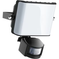 LED-aurinkokennoseinävalaisin Berg, IP44, musta, liiketunnistin