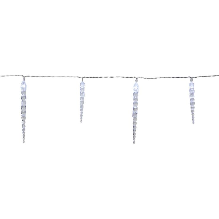 LED-jääpuikkosarja Star Trading Gelido, 600 cm, 40 jääpuikkoa, valkoinen